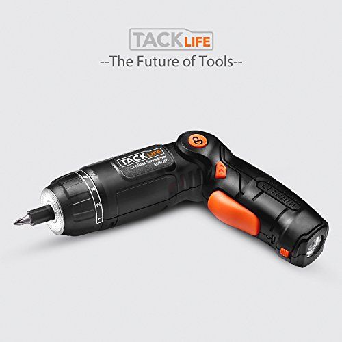 Destornillador inalámbrico TACKLIFE, destornillador eléctrico de 3.6V 2.0Ah recargable, mango ajustable de 3 posiciones, brocas de destornillador de 31 piezas, ajuste de par 6, 1 N.m a 4 N.m, luz delantera y trasera, SDH13DC