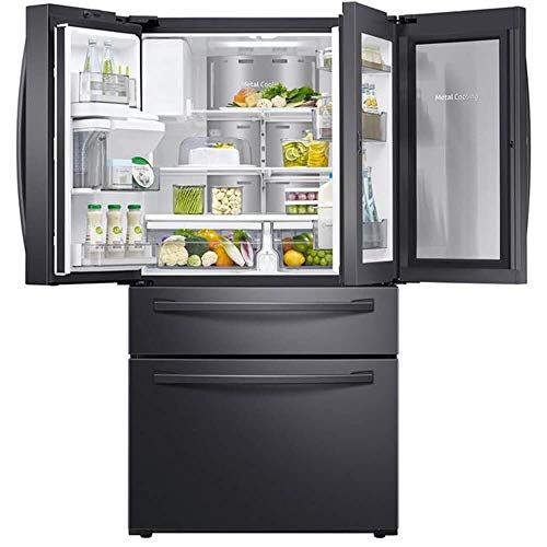 Samsung RF28R7351SG 27.8 Pies Cúbicos Negro Inoxidable 4 Puertas Refrigerador de Puerta Francesa