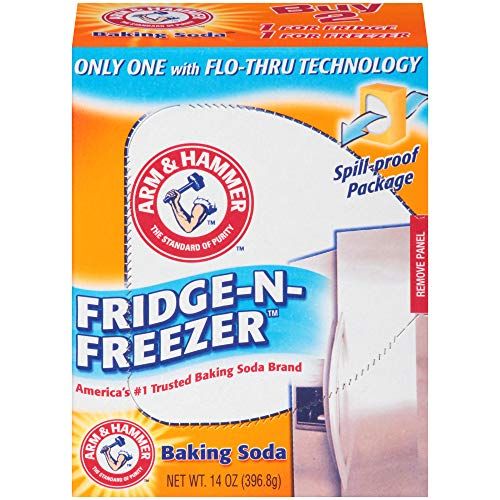 Arm & Hammer Bicarbonato de Sodio Fridge-n-Freezer Absorbedor de Olores, 14 oz, Paquete de 12