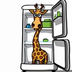Chiste De La Jirafa En El Refrigerador