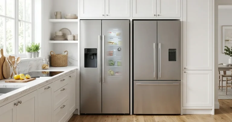 Refrigerador side by side vs french door en cocina moderna - Comparativa de tipos y diferencias