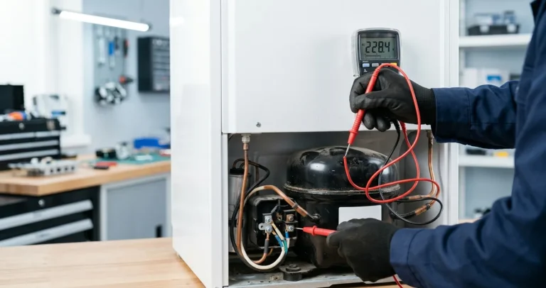 Cómo probar un compresor de refrigerador con multímetro midiendo la resistencia de sus terminales