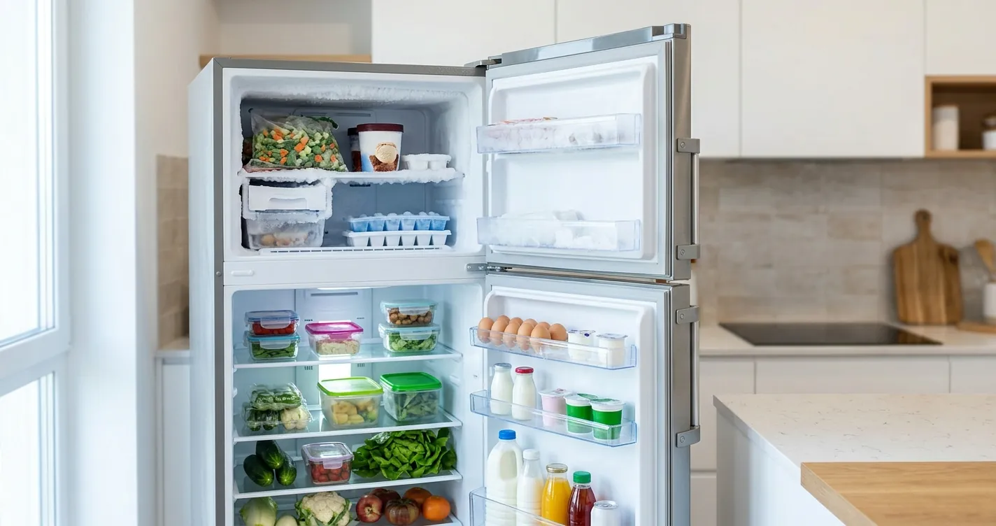Refrigerador que enfría pero no congela con escarcha acumulada en el congelador