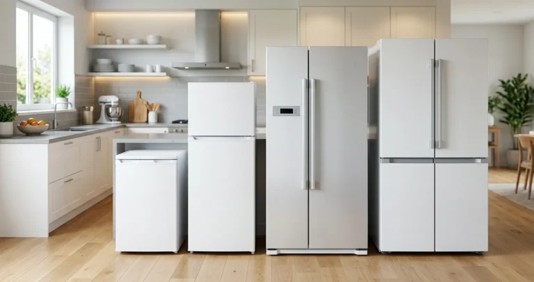 Refrigeradores de distintos tamaños en cocina - qué tamaño de refrigerador necesito según mi familia