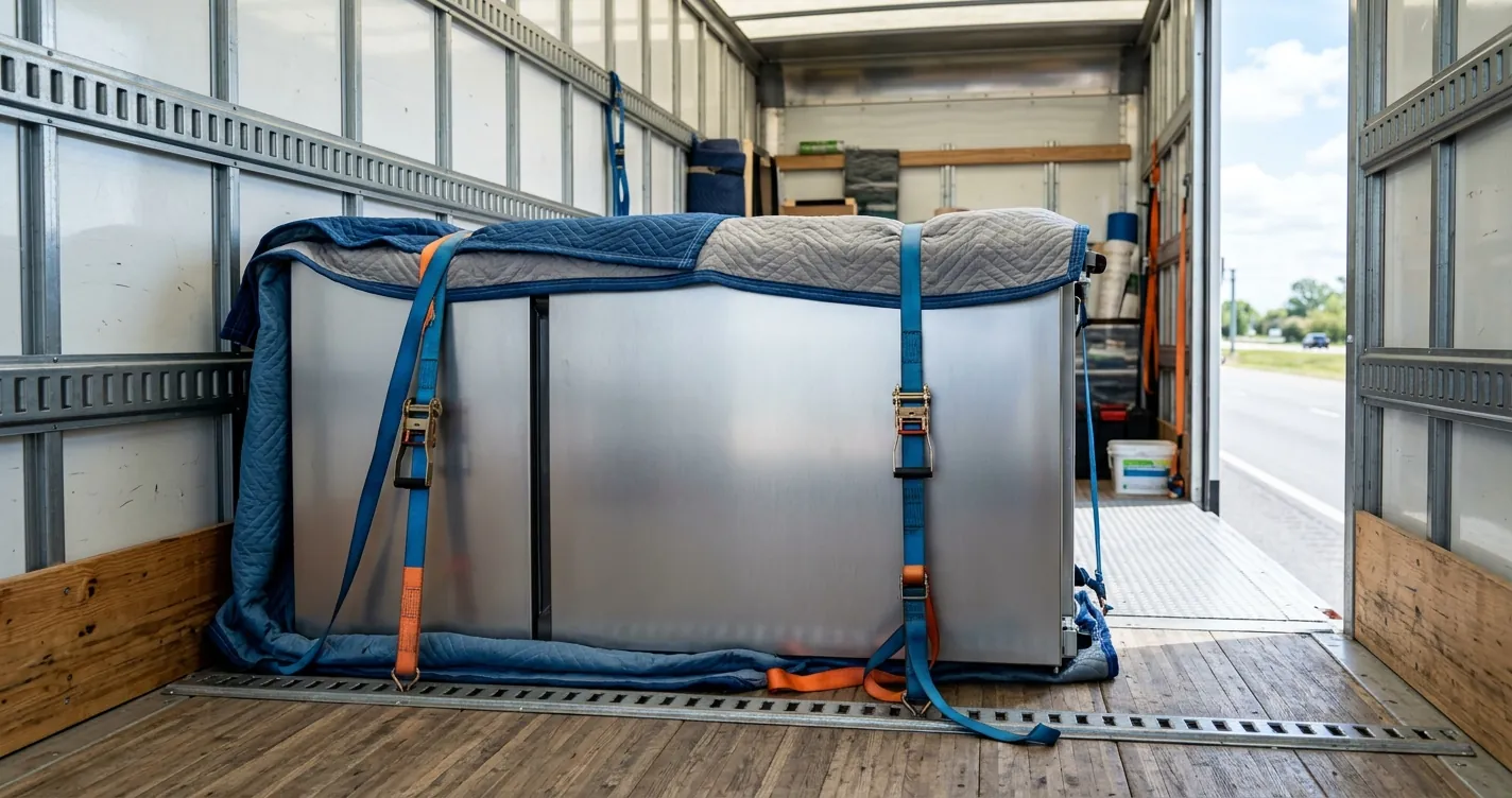 Refrigerador transportado acostado y asegurado - qué pasa si transporto un refrigerador acostado