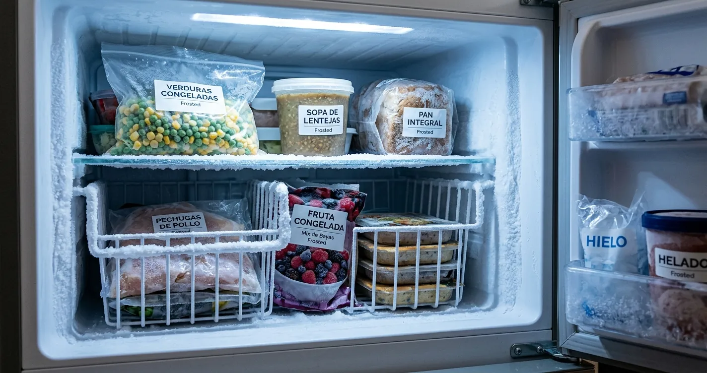 Qué pasa cuando un refrigerador hace escarcha - hielo acumulado en las paredes del congelador