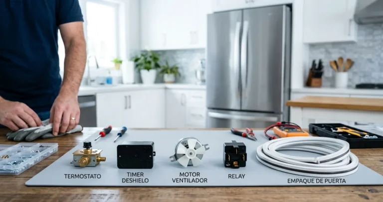 Repuestos de refrigerador Whirlpool: termostato, timer de deshielo, motor ventilador y empaque de puerta