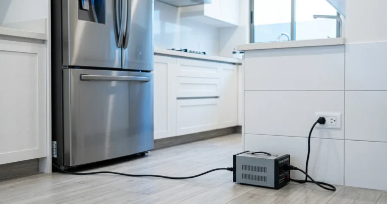 Refrigerador 110v vs 220v: conexión eléctrica y transformador de voltaje en cocina moderna