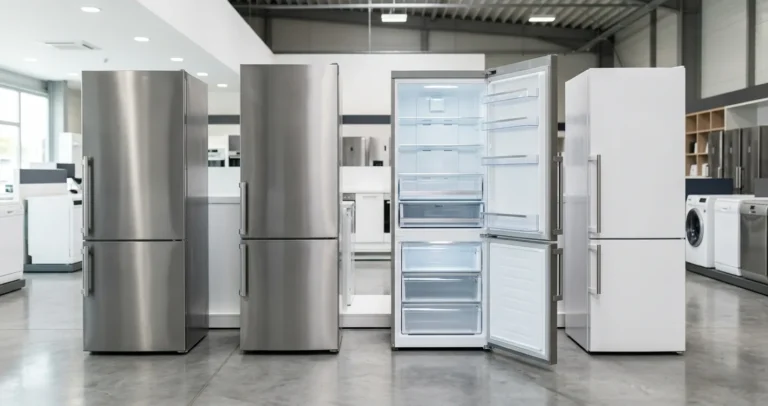 Mejores refrigeradores por menos de 20,000 pesos en México - modelos de gama media alta en exhibición